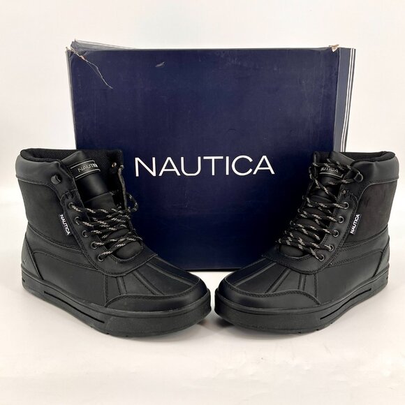 Nautica Lockview Mens Lined Duck Boots Size 8 Black New Damaged Box NAUTICA Mens Duck Waterproof Shell Snow & | Mercari main image 2